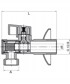 DIAMOND Mini kutni kuglasti ventil s filterom 1/2" x 1/2", kromirani